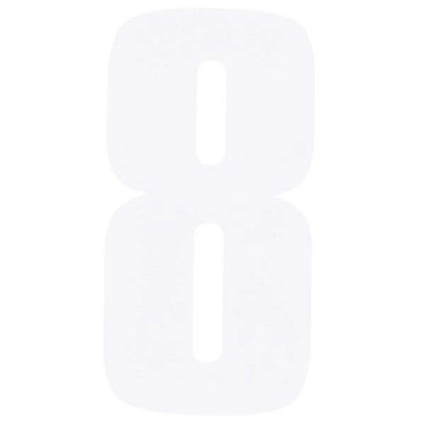 bike it Bike it 8 inch race numbers white - #8